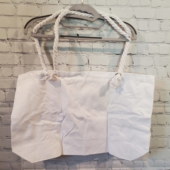 NEW Miss to Mrs Honeymoon Vibes White Beach Tote Bridal Wedding Shoulder Bag - Picture 3 of 12